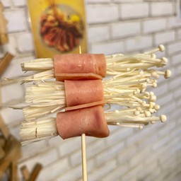 เห็ดเข็มทองห่อแฮมไก่