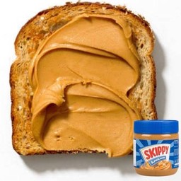 ใส้เนยถั่ว SKIPPY ปังกะโหลกแจคปิ้ง 2 แผ่น อิ่มจอด