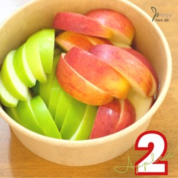 two apples (แอปเปิ้ลแดง+แอปเปิ้ลเขียว) ผลไม้ พร้อมทาน