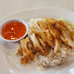 ข้าวมันไก่ต้ม+ไก่ทอด