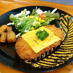 สเต็กไก่กรอบชีส