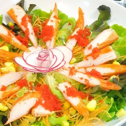 สลัดปูอัดไข่กุ้งซีอิ๊วญี่ปุ่น