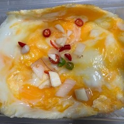 ข้าวราดไข่ขยี้ (ไข่ 2 ฟอง)