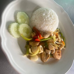 ผัดพริกราดข้าว
