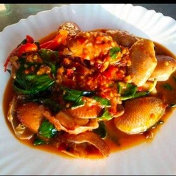 หอยลายพริกเผา (กับข้าว)