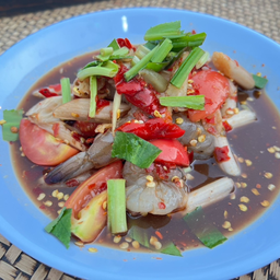 ตำกุ้งสด