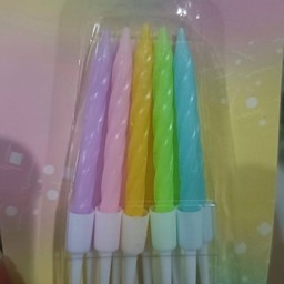 เทียนพาสเทล 10 แท่ง