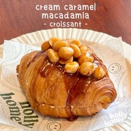 Croissant cream caramel macadamia