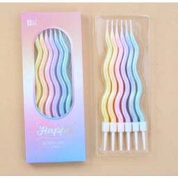 เทียนพาสเทล เกาหลี แท่งเกลียวน่ารัก