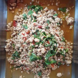 ผัดกระเพราหมูสับ