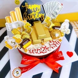 เค้กเงินทองชอคหน้านิ่ม 2ปอน