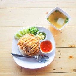 ข้าวสวย+ไก่ทอด