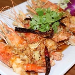 กุ้งราดซอสมะขาม