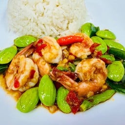 ข้าวราดผัดสะตอ