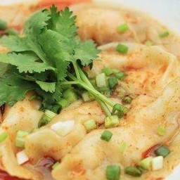 เกี๊ยวหมู+เกี๊ยวกุ้ง หมูทอด (ต้มยำ)