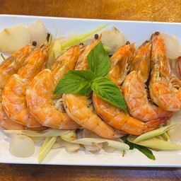 กุ้งอบสมุนไพร