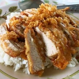 ข้าวหมูทอด+ไก่ทอด พิเศษ