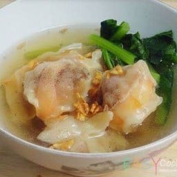 เกี๊ยวกุ้ง+หมูทอด (น้ำไส)