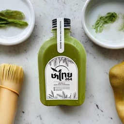 ชาเขียว Green tea (ใส่นม)#ขวด