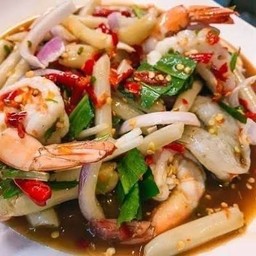 ตำสายบัวกุ้งสุก