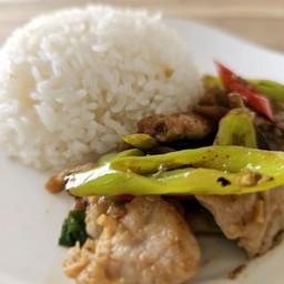 ข้าวหมูพริกสด