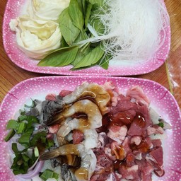 เซตจิ้มจุ่มเนื้อ กุ้ง หมึก