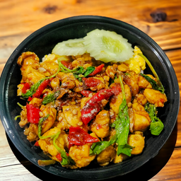 [อร่อยซ่ากับโค้ก] ข้าวกะเพราไก่ (ไม่มีไข่) +  โค้ก ออริจินัล (กระป๋อง)