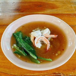 ราดหน้ากุ้ง เส้นใหญ่