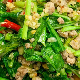 ข้าว ผัดคะน้าน้ำมันหอย