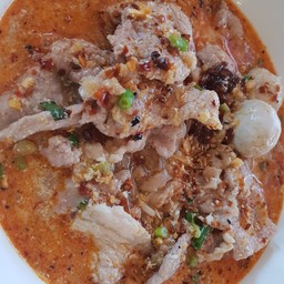 บะหมี่เหลืองต้มยำน้ำข้น