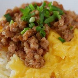 [อร่อยซ่ากับโค้ก] ข้าวไข่ข้นหมูสับทอดกระเทียม +  โค้ก ออริจินัล (กระป๋อง)