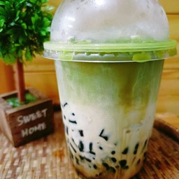 เฉาก๊วยนมสด brown sugar ชาเขียว