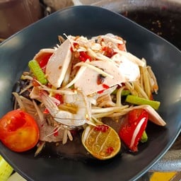 ตำหมูยอ กุ้งสด