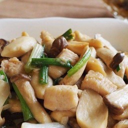ผัดเห็ดออรินจิน้ำมันหอย ราดข้าว