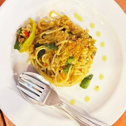 สปาเก็ตตี้ผัดขี้เมาหมูสับ