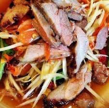 ตำปลาร้าคอหมูย่าง