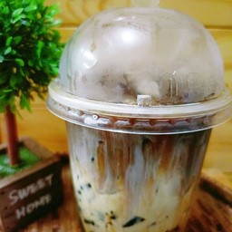 เฉาก๊วยนมสด brown sugar กาแฟโบราณ