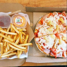 Pizza M + เฟรนช์ฟรายส์