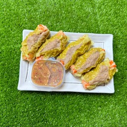 เกี๊ยวหมูเด้งไส้ปูอัด 5ชิ้น