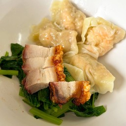 หมูกรอบ + เกี๊ยวกุ้ง