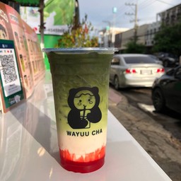ชาเขียว สตรอว์เบอร์รี่ นมสด