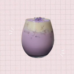 Ice milk taro with cream cheese
