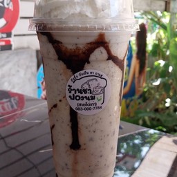 นมสด ดับเบิ้ลโอริโอ้ปั่น ท๊อปปิ้งวิปปิ้งครีม