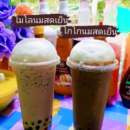 ไมโลนมสดเย็นไข่มุก+โกโก้นมสดเย็นไข่มุก