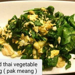 ผัดผักเหมียง ไข่