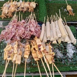 หมึกย่างเจ๊แขก เจ๊แขก หมึกย่าง สี่แยกโรงต้ม