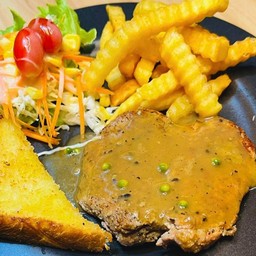 สเต็กเนื้อพริกไทยดำ