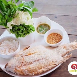 ชุดเมี่ยงปลาทับทิมเผาเกลือ