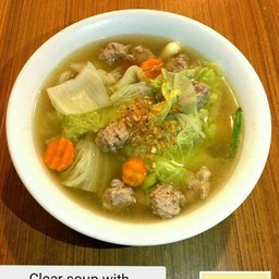 แกงจืดเต้าหู้หมูสับ สาหร่าย