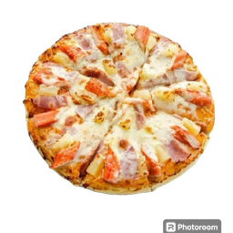 พิซซ่าหน้าปูอัด+สับปะรด (ปูอัดไอแลนด์)